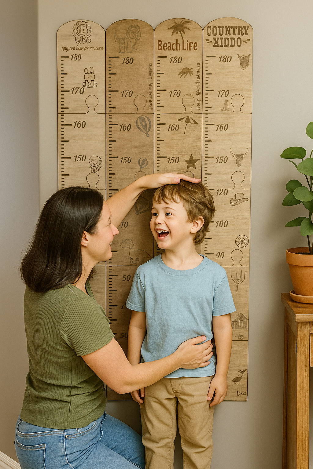Engraved Timber Height Chart