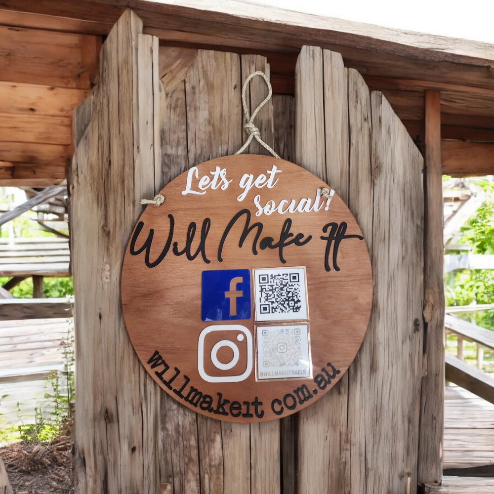 Acrylic Timber Circular Signs Will Make It