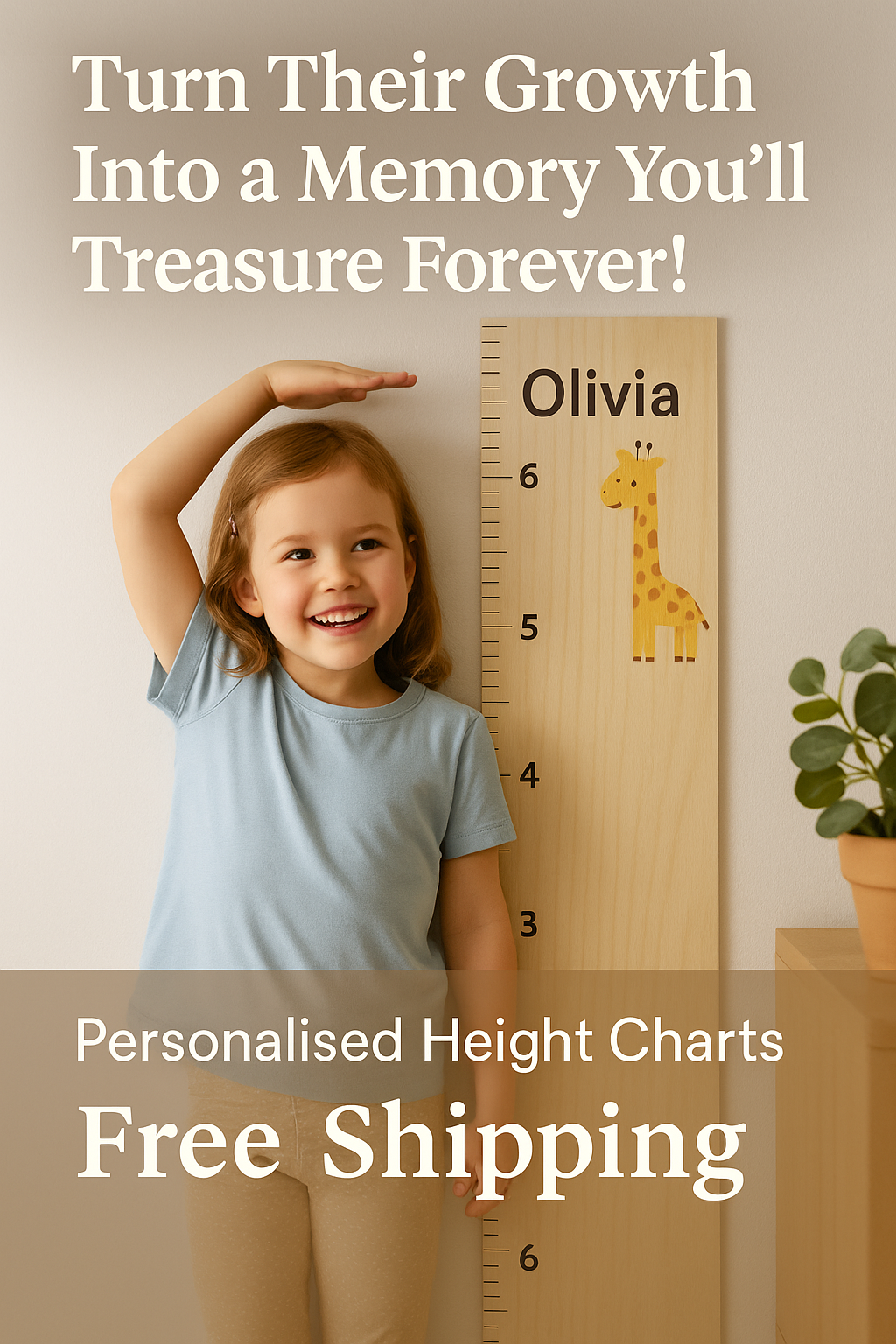Engraved Timber Height Chart
