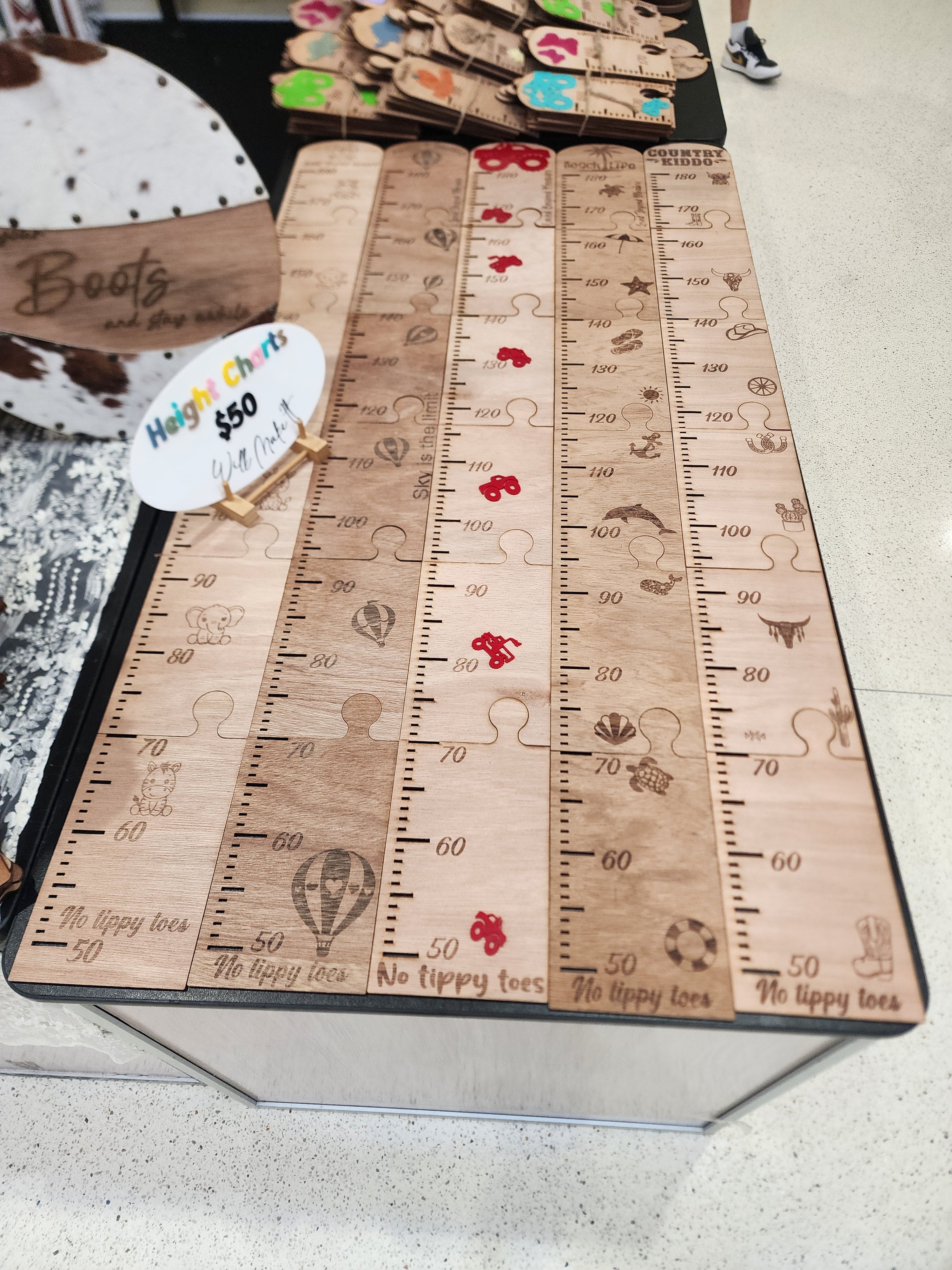 Engraved Timber Height Chart