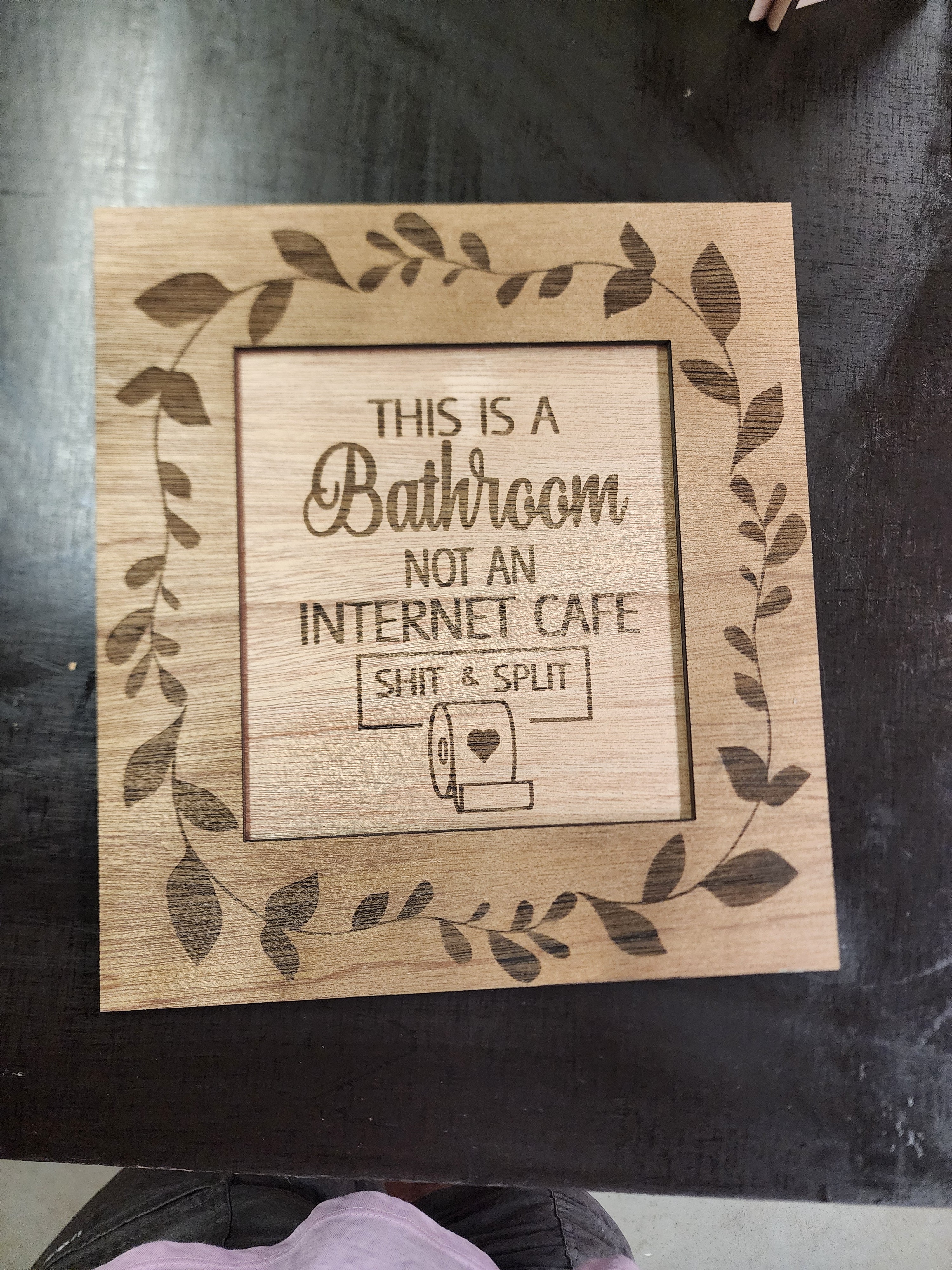 Shit and Split Toilet Sign