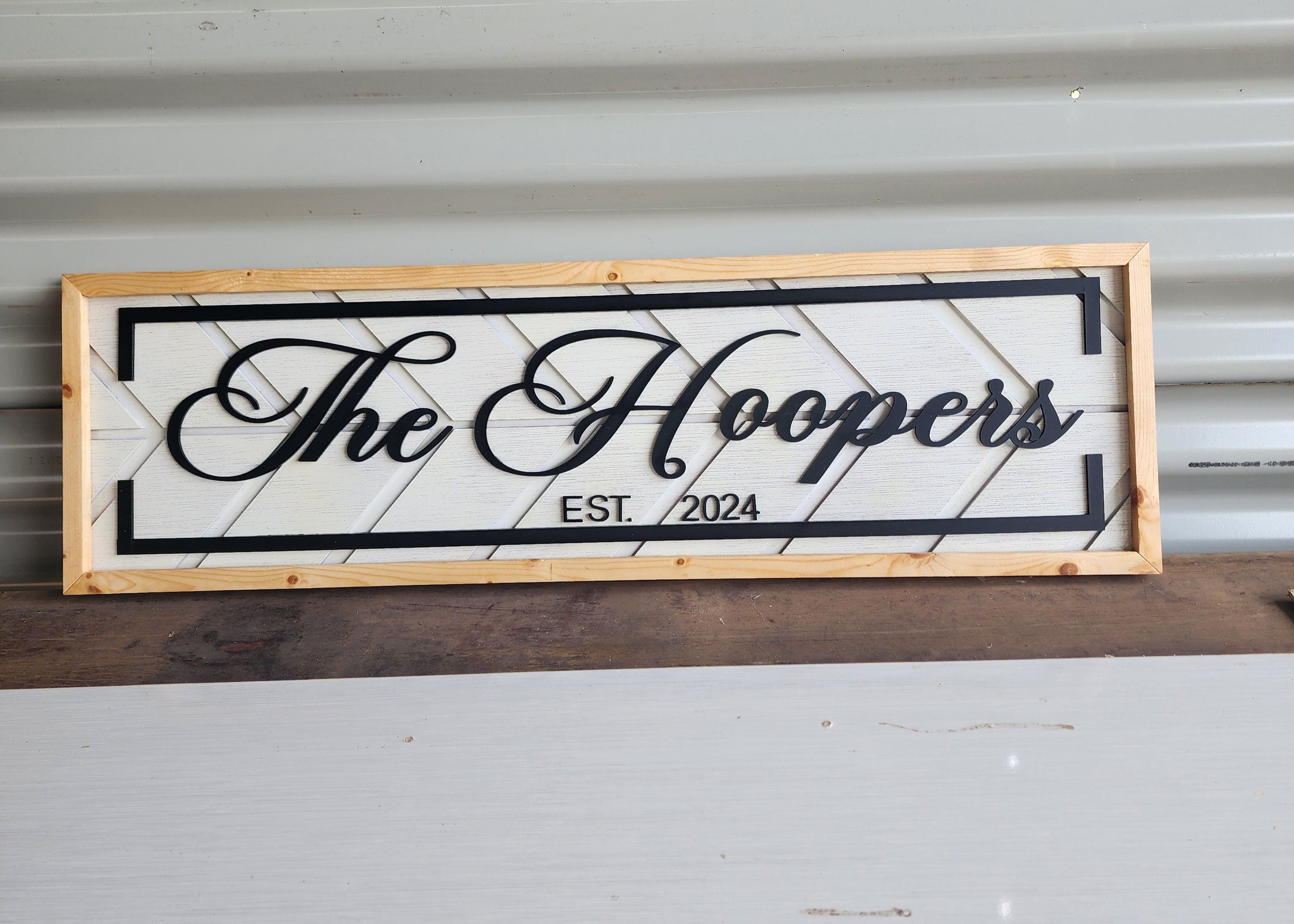 Herringbone Sign 700mm x 200mm