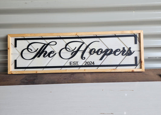 Herringbone Sign 700mm x 200mm Will Make It
