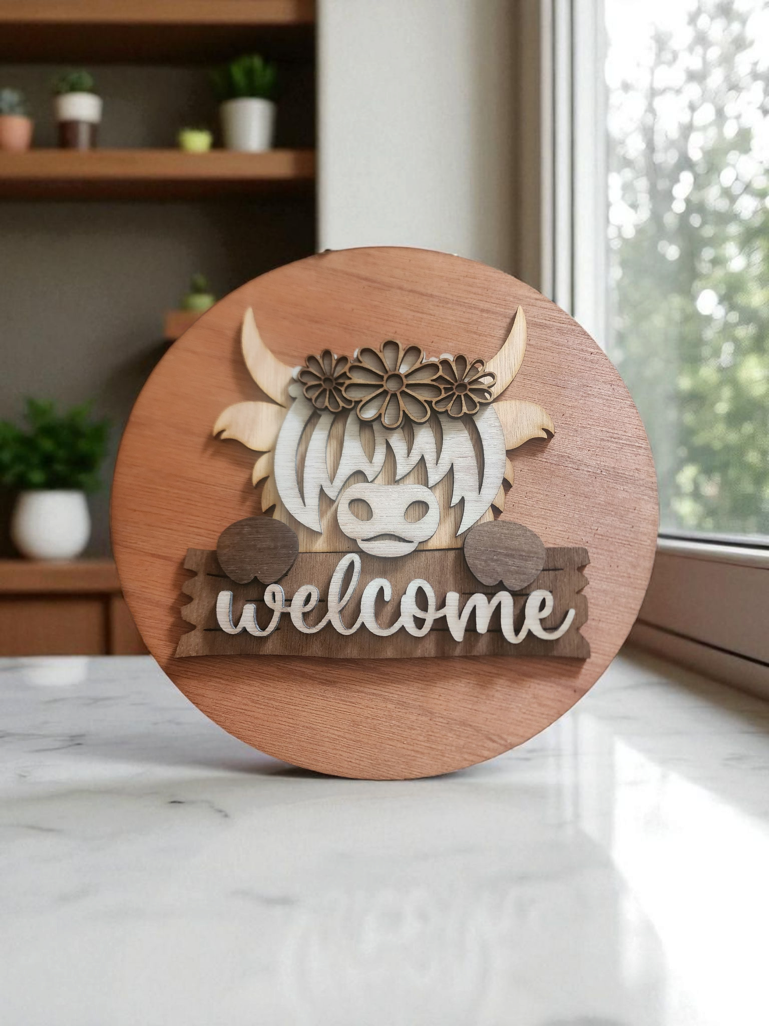 Welcome sign Cow