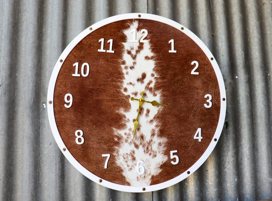 Cowhide Clock