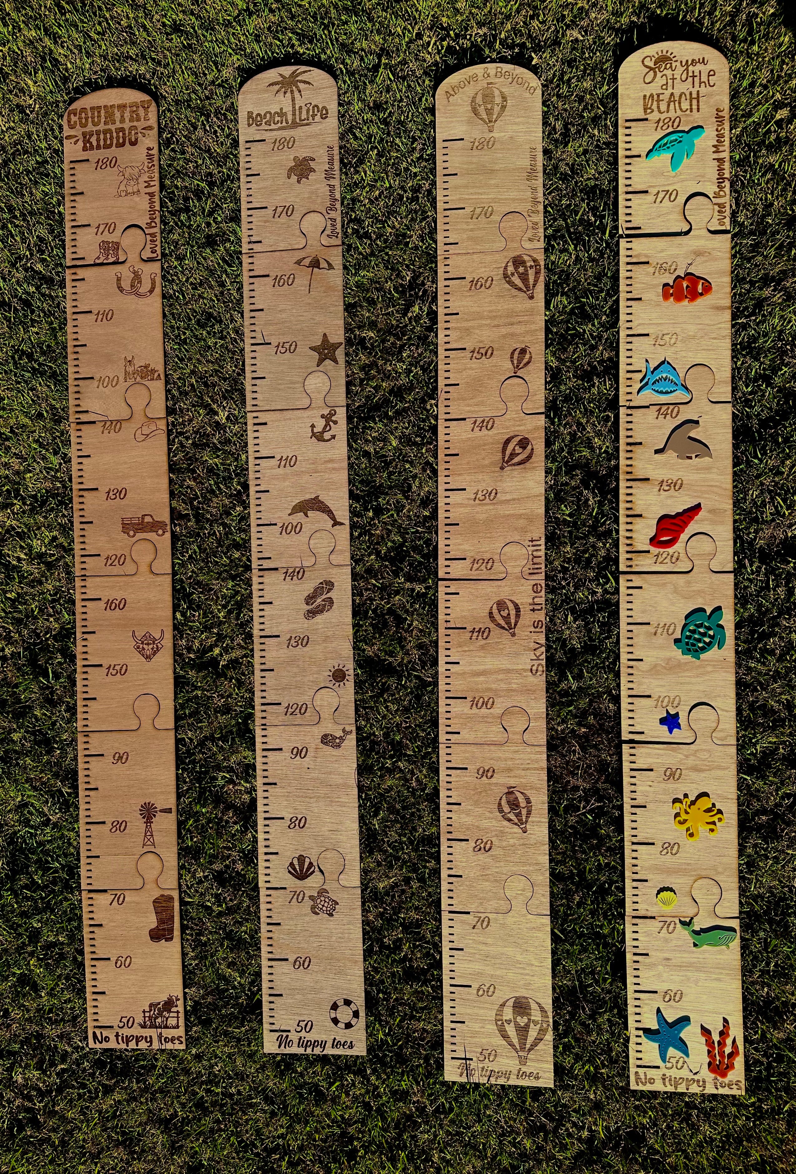 Engraved Timber Height Chart