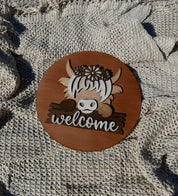 Welcome sign Cow