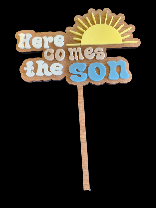 Cake Topper Beach "Here Comes The Son" Will Make It