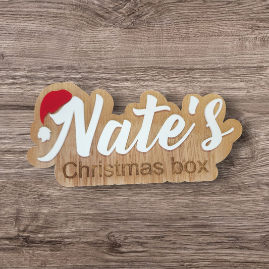 Christmas box tag