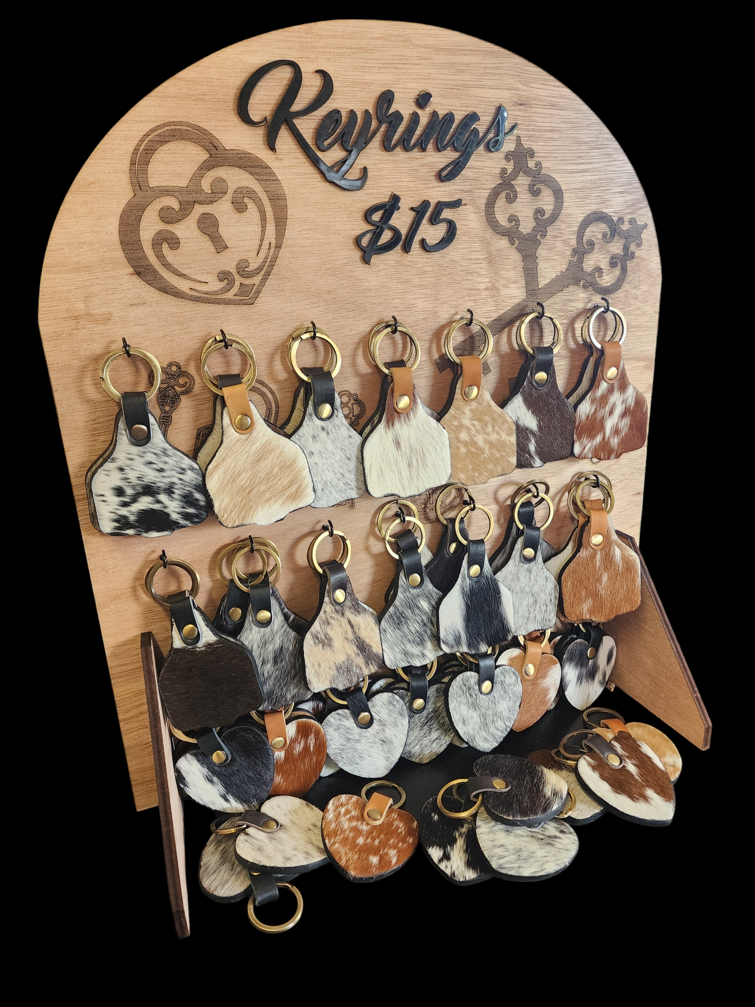 Cowhide Keyrings