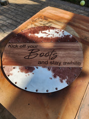 Acrylic Timber Circular Signs
