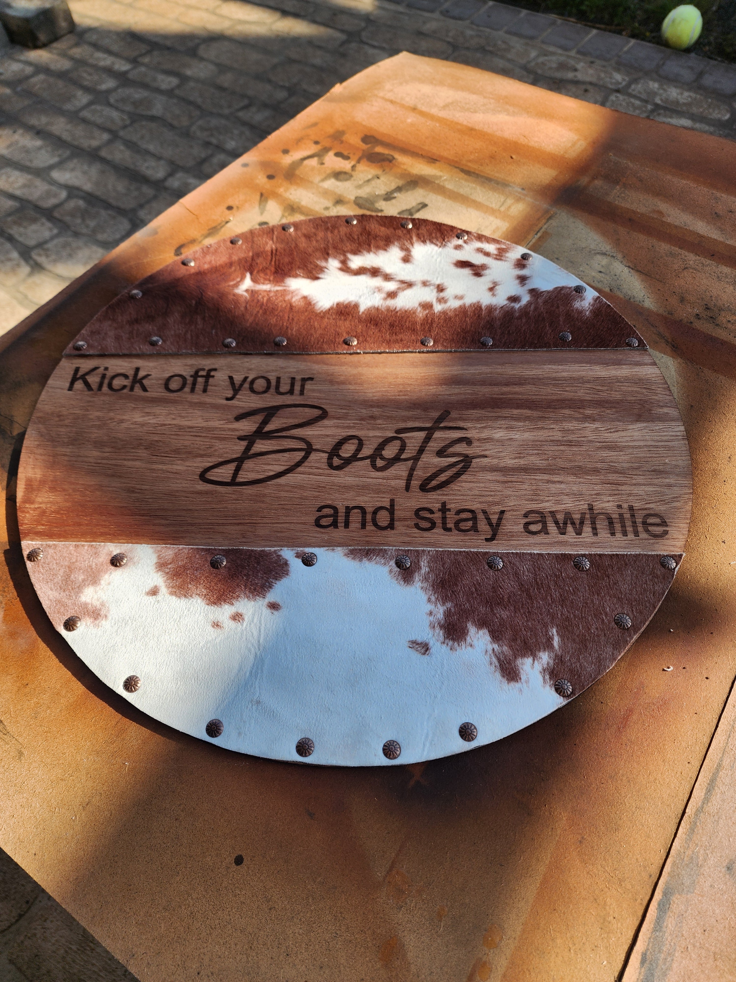 Acrylic Timber Circular Signs